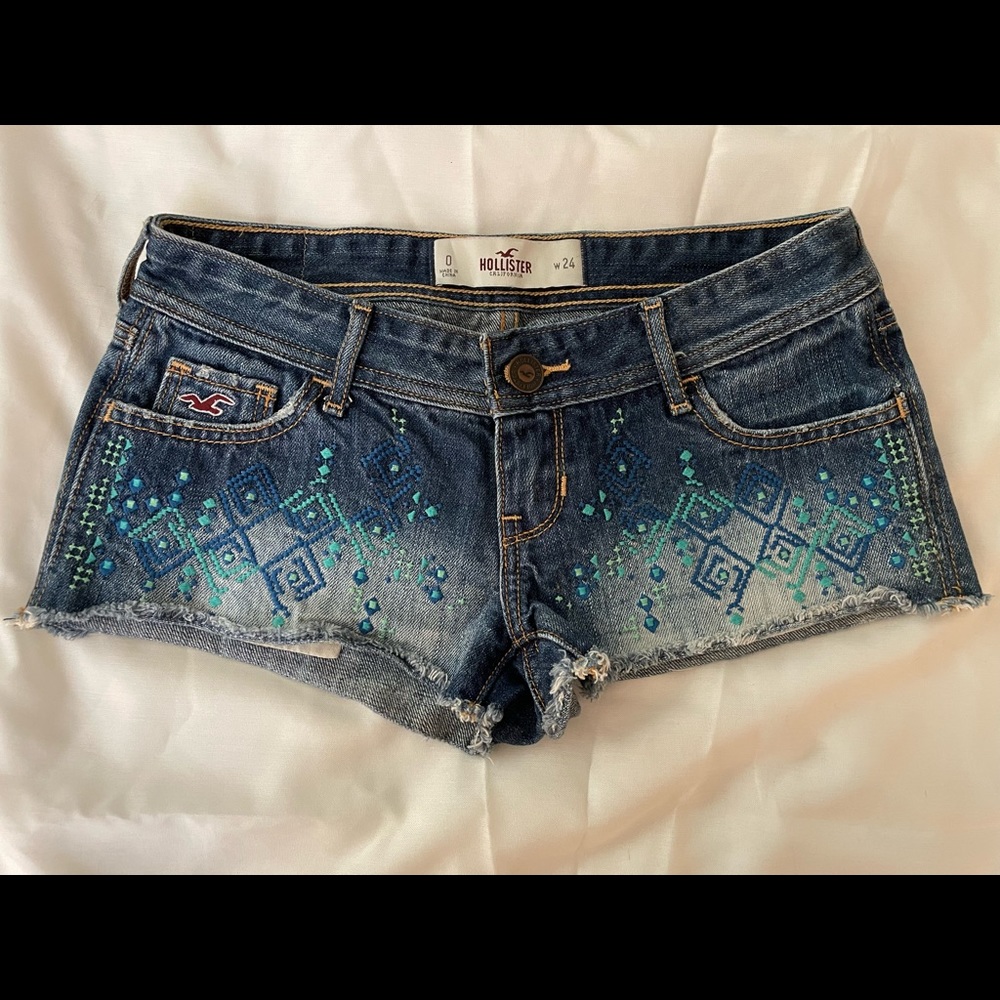 Hollister denim shorts, size 0